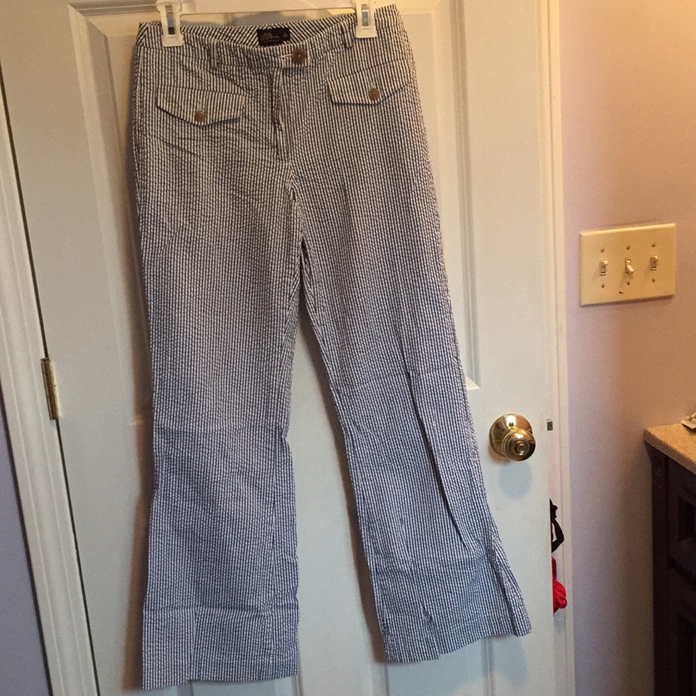 100% cotton striped pants